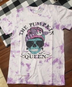 Holloween Tie Dye Pumpkin Queen Shirt