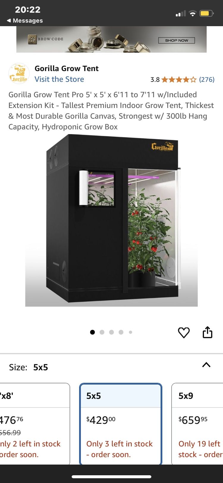 GROW TENT BUNDLE 5X5