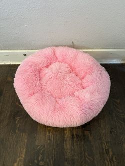 Thereisno Soft Handmade Pet Bed for Cat or Small Dog Detachable Round Bed for Fall Winter Indoor Sleeping