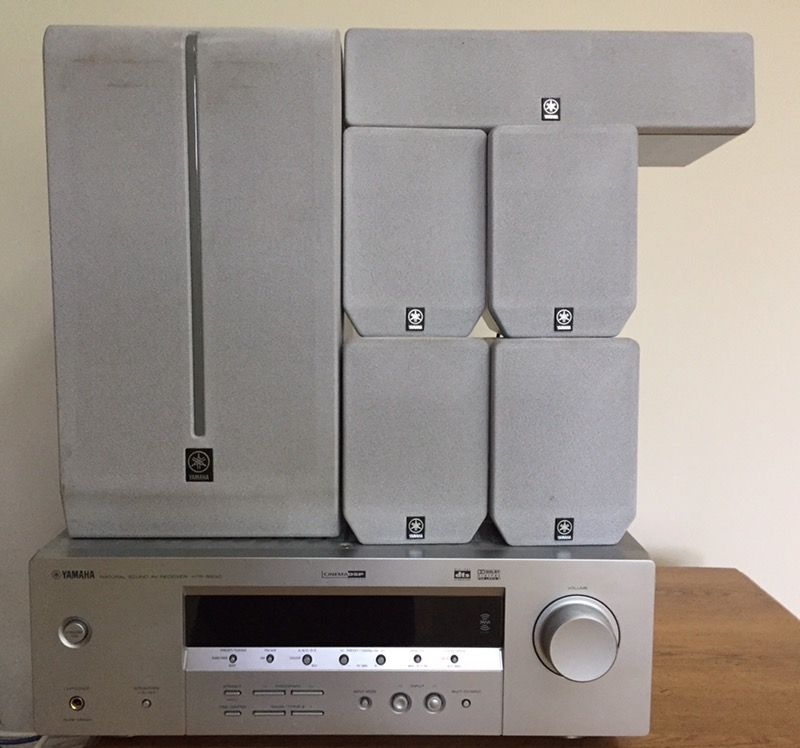 Yamaha YHT-185 Dual Voltage Receiver HTR-5930 and Speaker System w/ Subwoofer Digital Home Theater