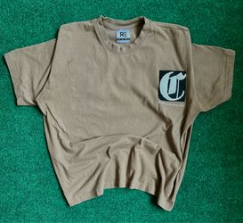 Beige Streetwear Graphic Tee Size Large