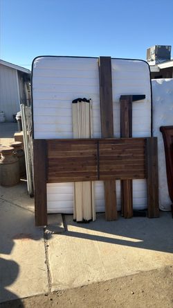 Queen bed frame and mattress