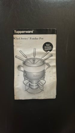 Tupperware fondue set, stainless steel with ceramic bowl and all other accessories that come with it Tupperware fondue set, stainless steel with ceram