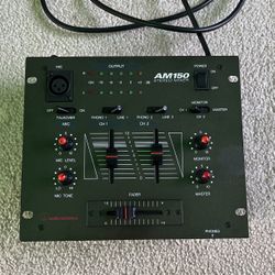 Audio Technica AM150 Stereo DJ Mixer w/ Talkover