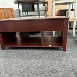 NEW Lift Top Coffee Table, Wood Cocktail Table w/Hidden Compartment & Lower Storage Shelves