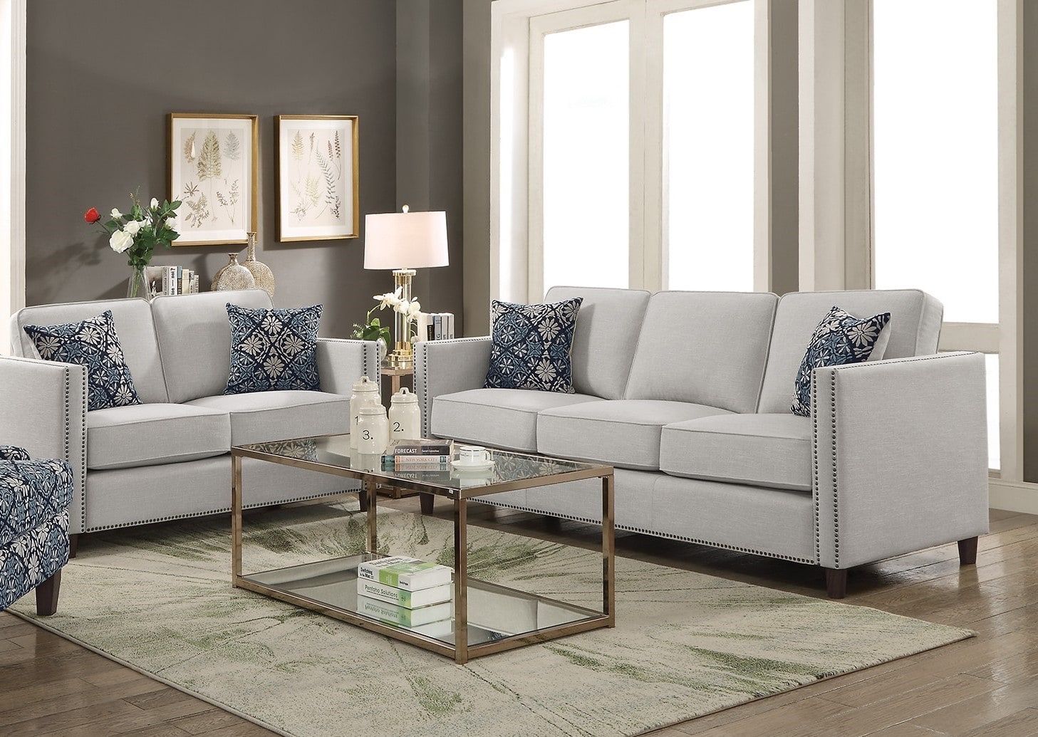 Nice Sofa and Loveseat @Elegant Furniture