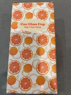 Can Glass Cup High Clear Glass