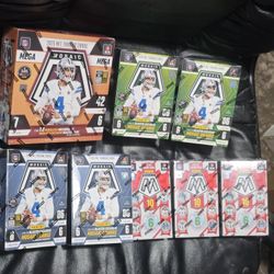 2025 Mosaic Football Cards! 1 Mega Box! 4 Blaster Box! 3 Holiday Box! New Sealed! Stained Glass!?