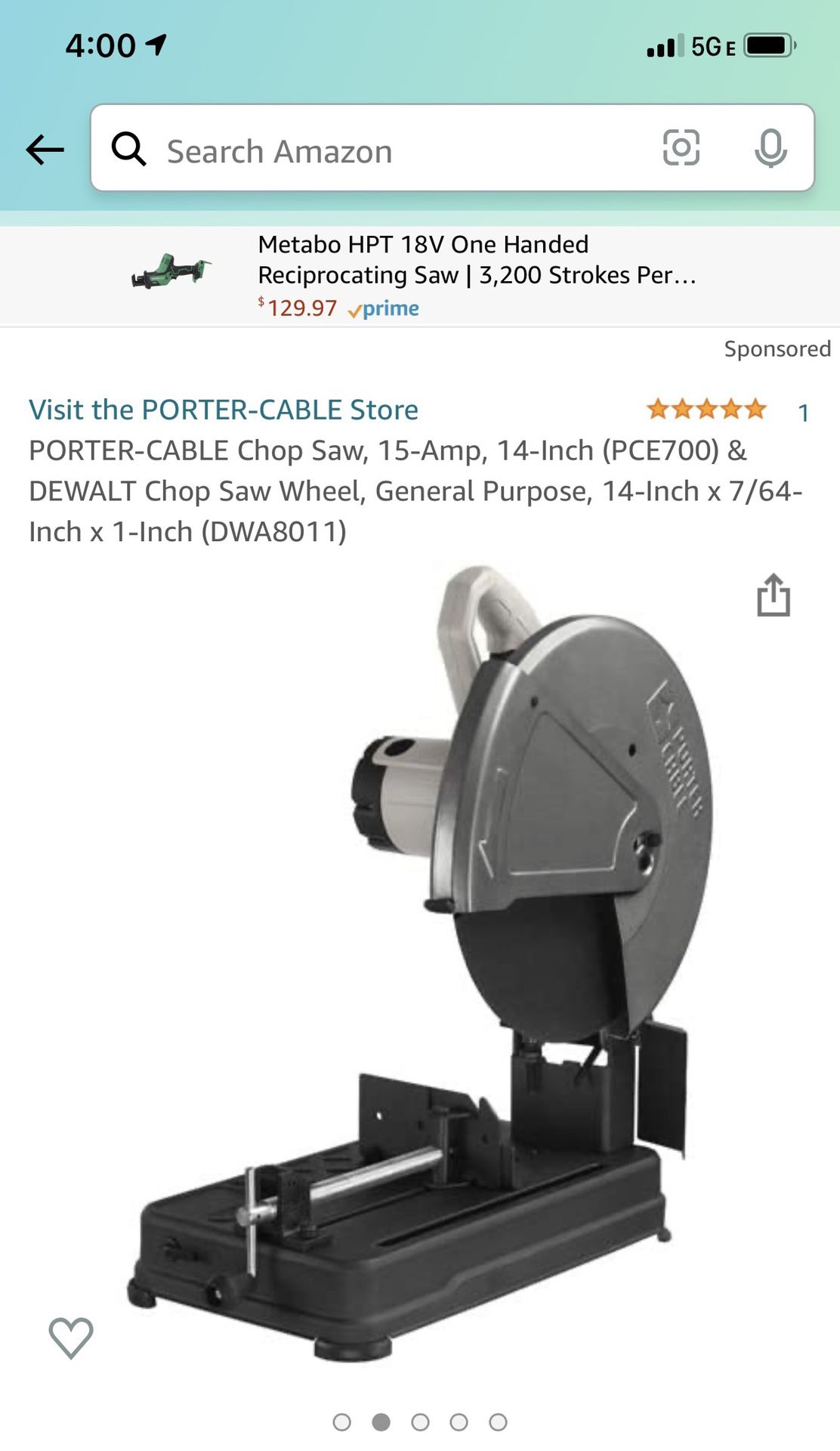 PORTER-CABLE Chop Saw, for Sale in New York, NY OfferUp