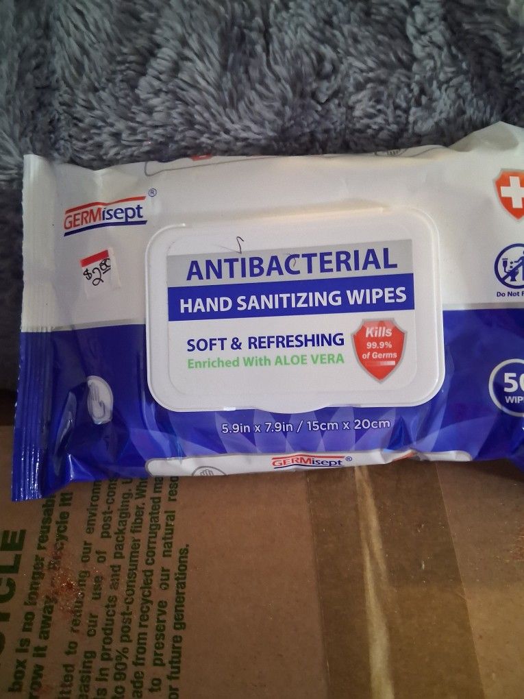 New, Antibacterial Hand Sanitizing Wipes