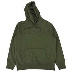 Polo Ralph Lauren Double Knit Logo Embossed Hoodie Mens Large L Green Sweatshirt