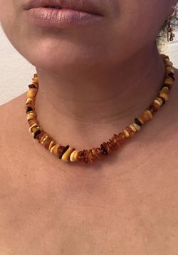 Chips colorful Amber necklace