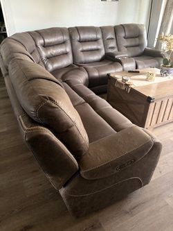 Faux Leather Sectional