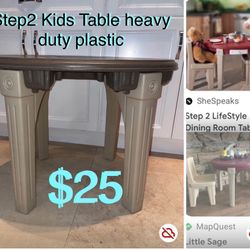 $25 Step2 Table for Kids in great condition heavy duty plastic great for outdoors/indoors