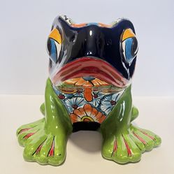Talavera Frog Plant Pot