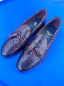 Allen Edmonds Manchester Tassel Leather Loafers Men’s 9.5 Burgundy Made USA