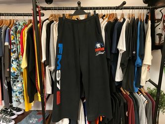 Mistake Paris FM97 Wide Leg Sweatpants Black Lion Graphic