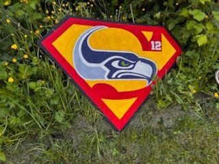 Seahawks Superman Sign