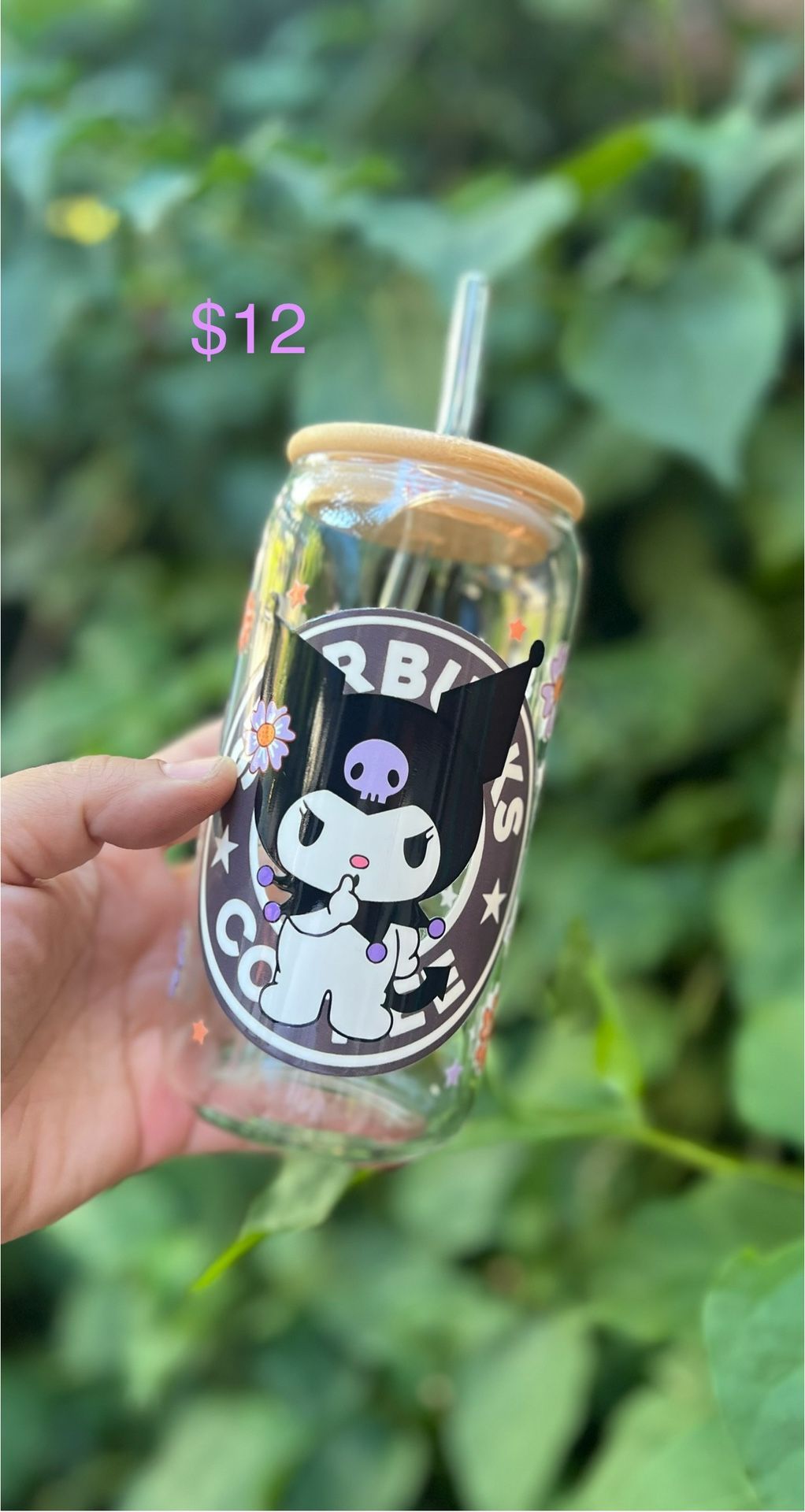 Kuromi Glass Cup