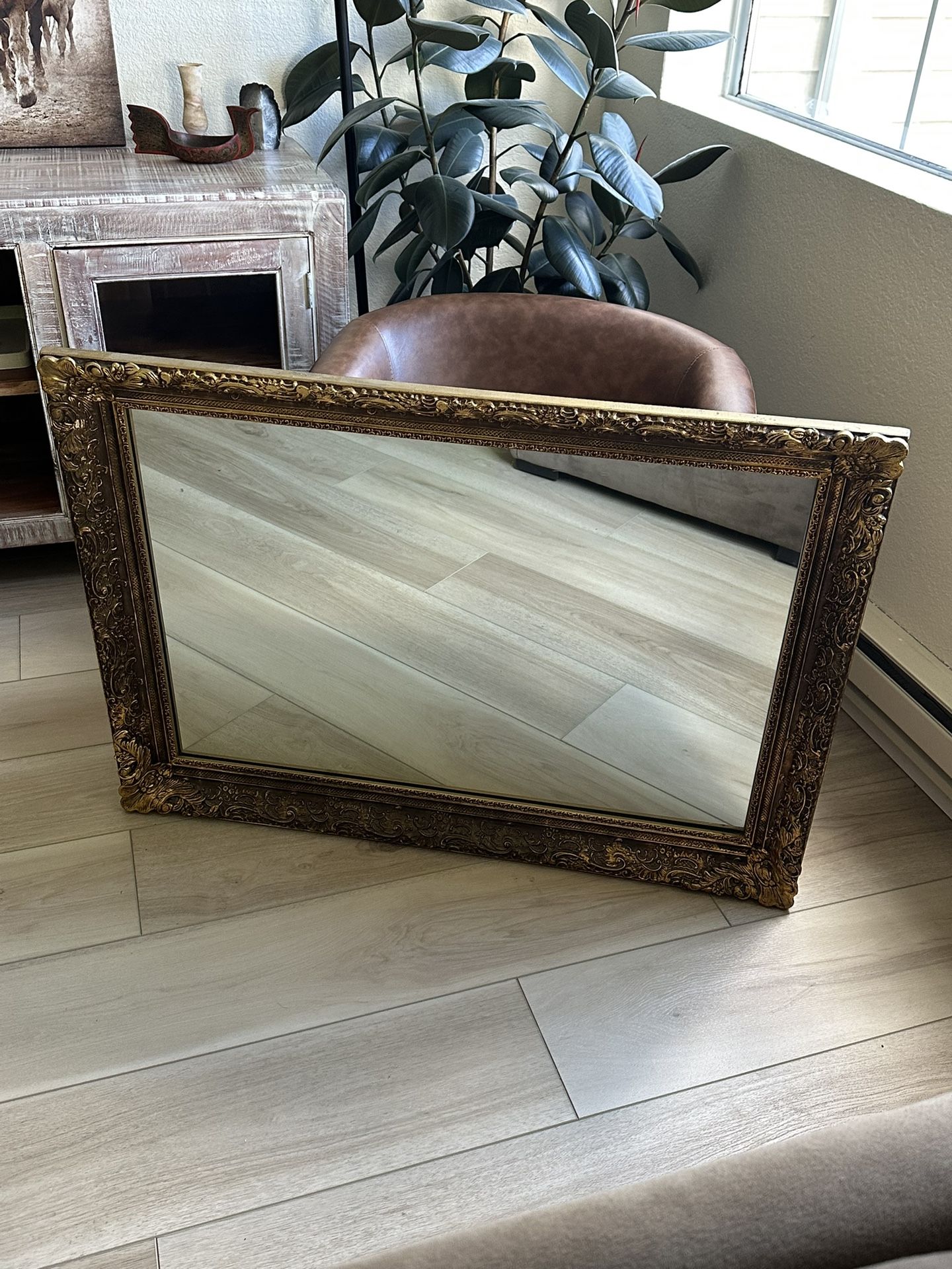 Large Antique Gilt Mirror