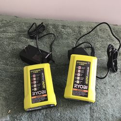 Ryobi Chargeur LED 40 Volt
