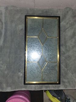 Leaded Glass Panel with Diamond Design