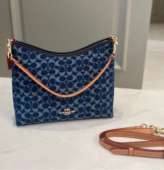 Coach Laurel Bag Denim 31 New