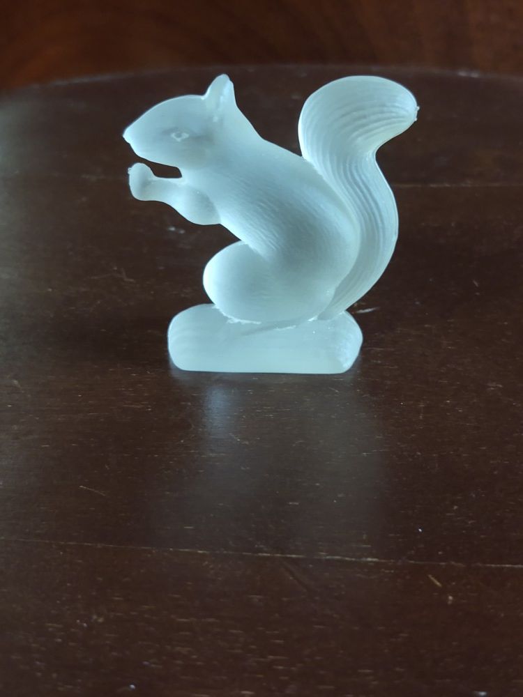 Vintage Estate Frosted Glass Squirrel Figure!! 2" H!!