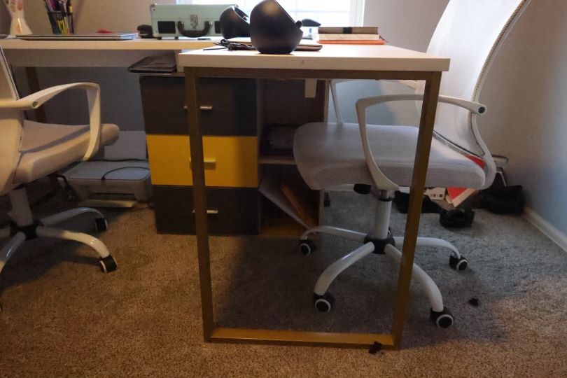 2 Person Desk With 2 Chairs Included