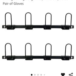 Boxing Glove Storage Rack Wall Mount, Boxing Glove Drying Rack, Boxing Glove Storage Garage Organizer, 2-Pcs Set, Holds 4 Pair of Gloves