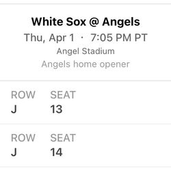 2 OPENING DAY TICKETS SEC 505 ROW J