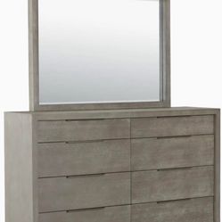 Dresser And Mirror Solid Wood 