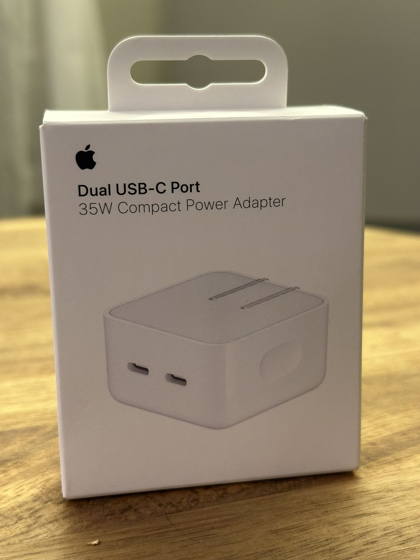 Apple 35W Dual USB-C Port Compact Power Adapter: Fast and Convenient Charging, Type C Wall Charger