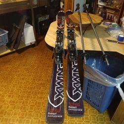 #297... Snow Skis, Ski Poles, Travel Bag