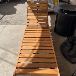 Tioman Hardwood Outdoor Chaise Lounge with Tray