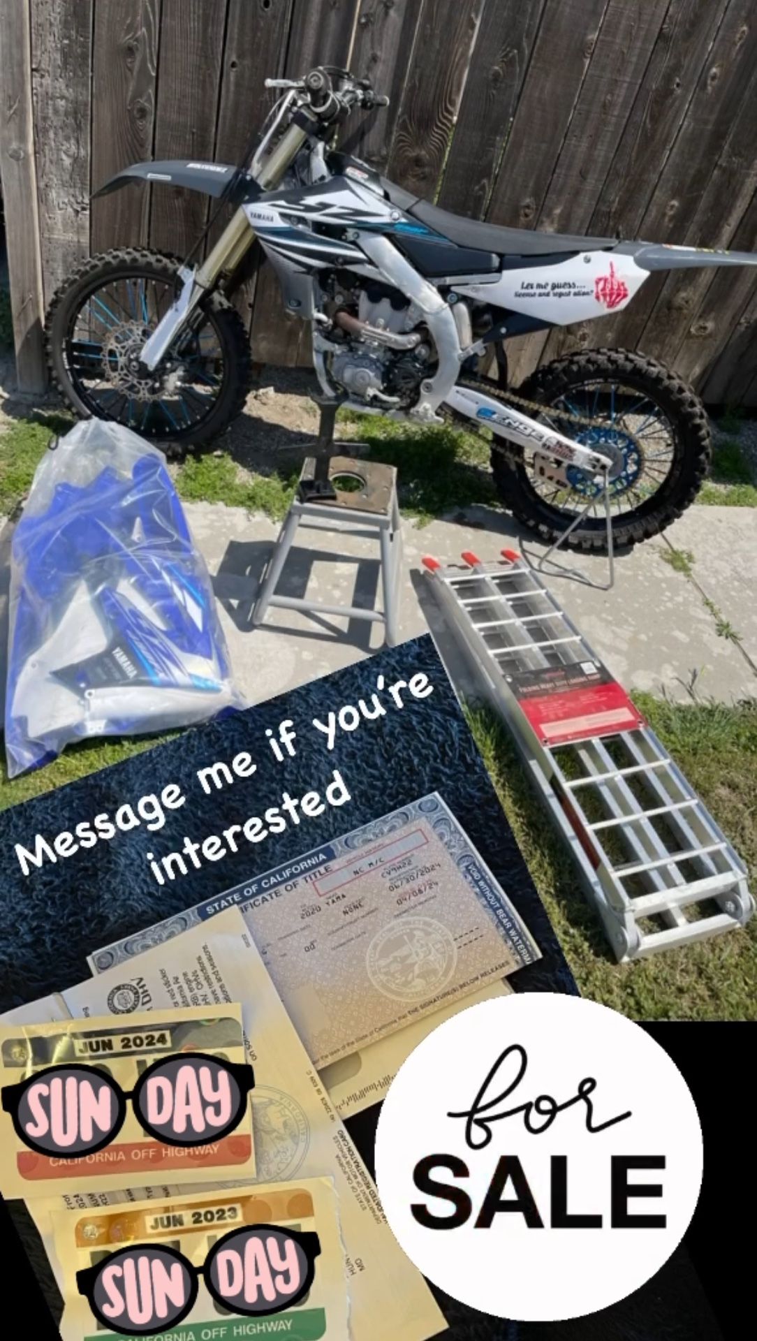Don’t Miss Out Summer is Around The Corner.    Special Edition 2020 Yamaha Yz250f  “NO TRADES” ( LOW BALLERS WILL BE IGNORED ) 