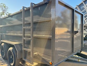 🌀Brand New 12ft Long Diamond Walls Hydraulic Dump Trailer with Accessories 🛑‼️week special deal‼️🛑