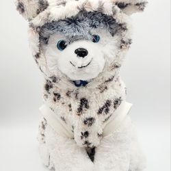 Grayson Pup Leopard Short Sleeve Sherpa Dog Hoodie 