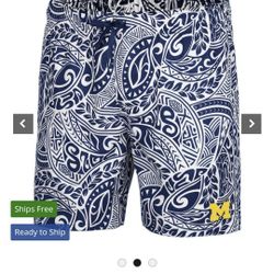 Michigan Wolverines Swim Shorts Brand New
