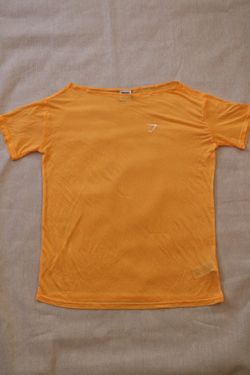 Gymshark Training Oversized Top Womens Size XS Apricot Sheer Mesh Activewear