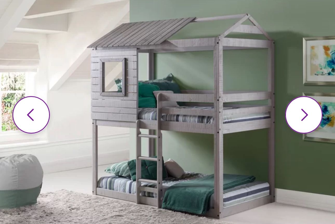 Twin Over Twin Bunk Bed (Used In Great Condition)