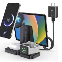4 in 1 Wireless Charging Station Multiple Devices