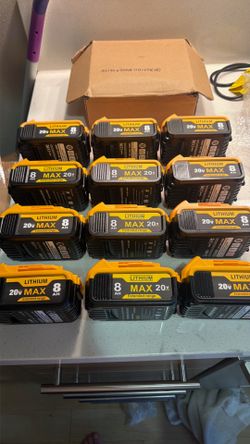 Dewalt (comp) 8.0 ah batteries | bulk available