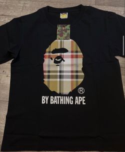 A Bathing Ape BAPE Plaid Ape Head T-Shirt