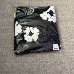 Black Denim Hoodie Size Medium 