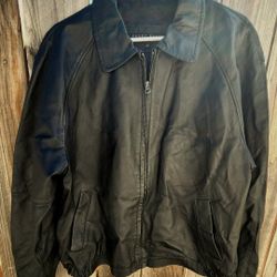 Vintage Men's Perry Ellis Portfolio Leather Jacket Men's Size M