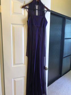 Beautiful Full Length Purple Dress With Stole