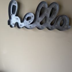  Battery  Light Hello Sign
