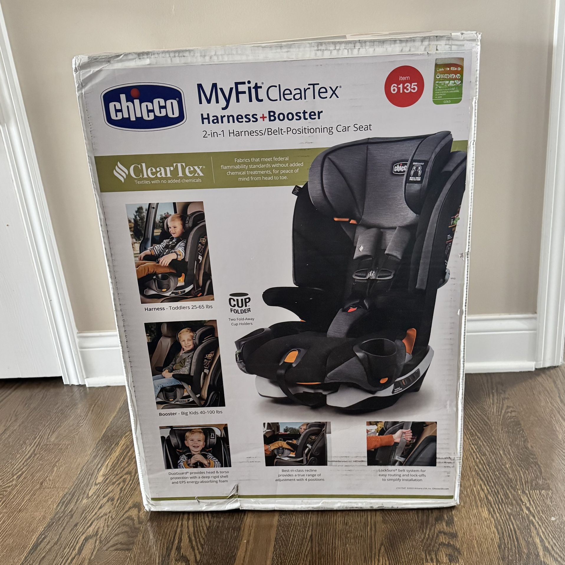 Chicco MyFit ClearTex Harness Booster Car toddler Seat