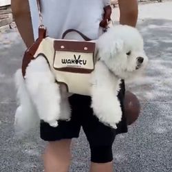 Dog Lift Harness Dog Carrier Vest Harness Adjustable Leash 11 -15 Pds